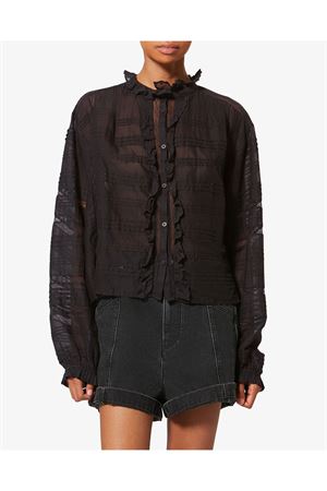 Blusa Peline In Cotone E Pizzo A Fiori MARANT ÉTOILE | HT0817FAD1J05E01BK